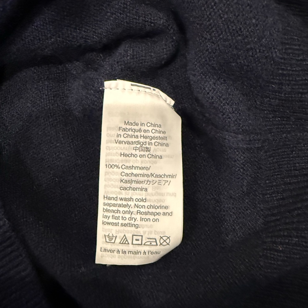 J. Crew Cashmere Sweater Navy - Large - Picture 4 of 5